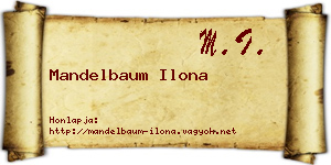 Mandelbaum Ilona névjegykártya