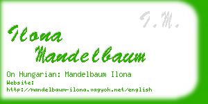 ilona mandelbaum business card